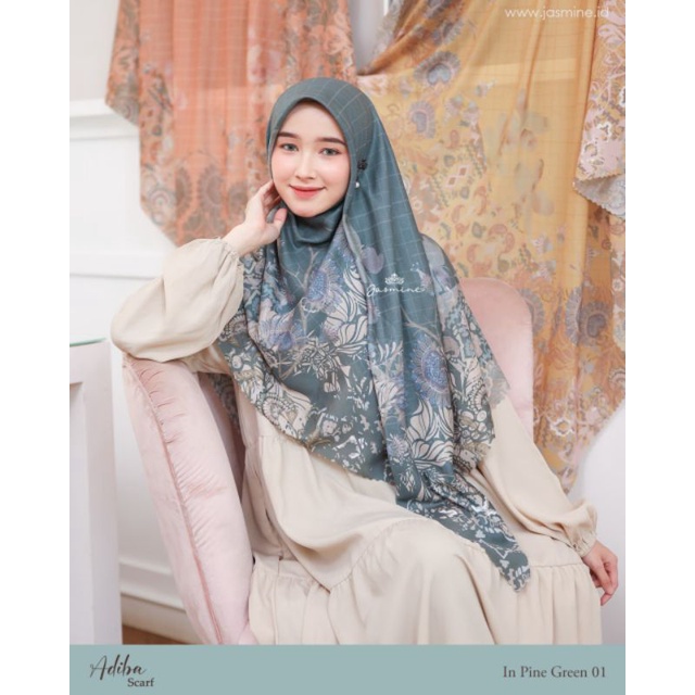 JILBAB SEGI EMPAT PREMIUM /ADIBA SCARF BY JASMINE