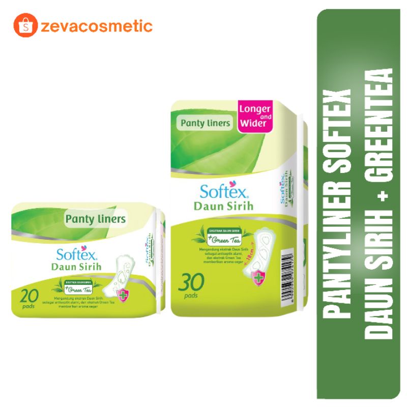 Jual Pantyliner Softex Daun Sirih + Greentea 18 cm 15 cm Pantyliner