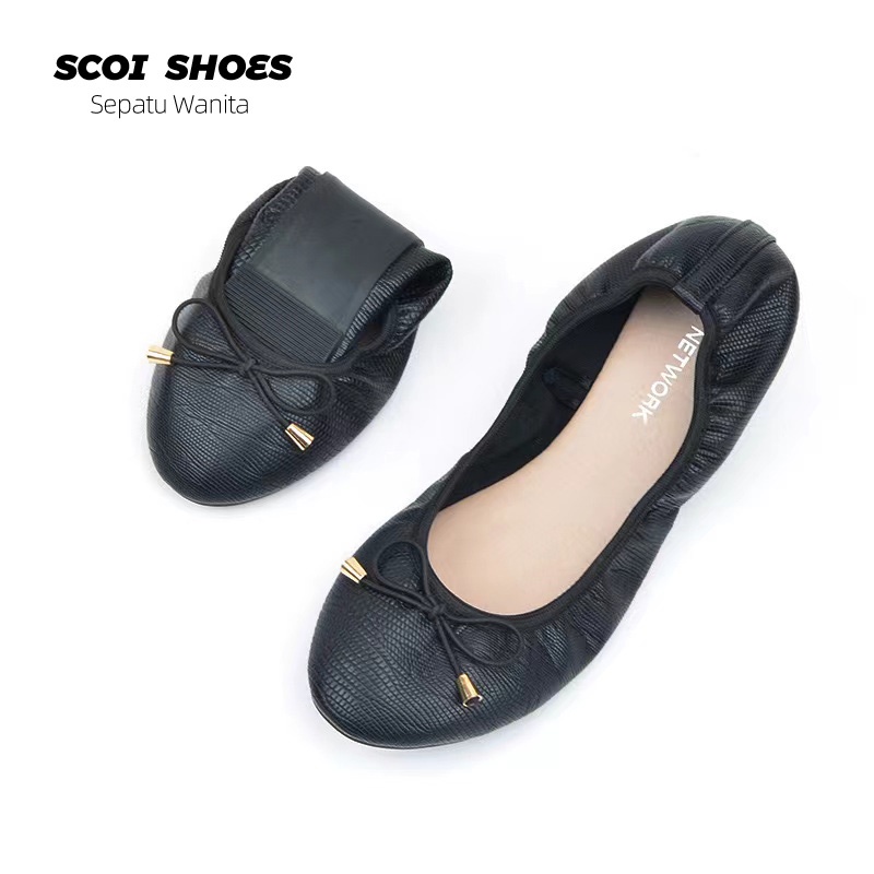 Sepatu Flatshoes Wanita Baru Nyaman Fashion Kasual Lembut Bahan Impor