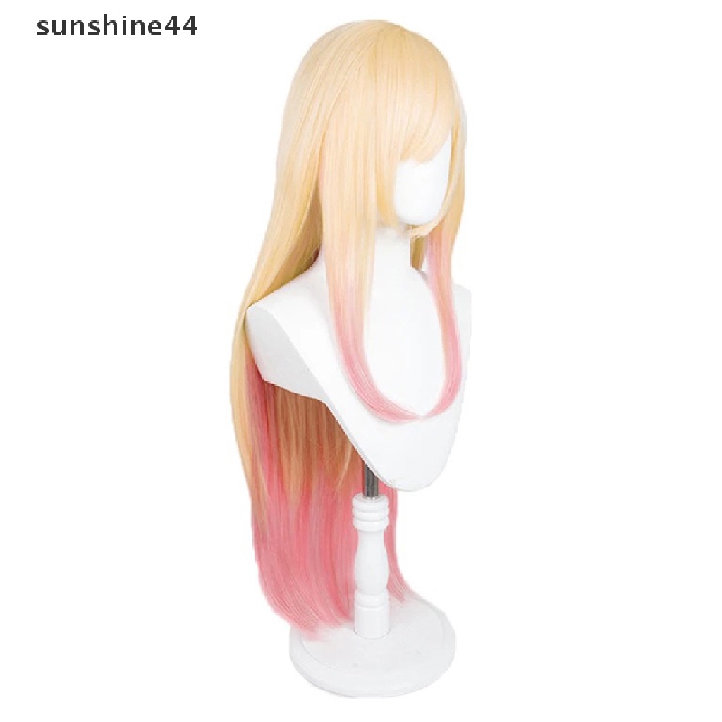 Sunshine Wig / Rambut Palsu Anime My Dress-Up Darling Marin Kitagawa Warna Kuning Gradasi Untuk Cosplay