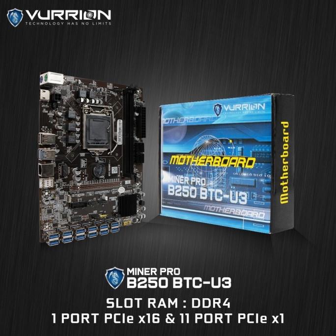 Vurrion Miner Pro B250 Btc U3 - 12 Slot Usb 3.0 Mining Motherboard