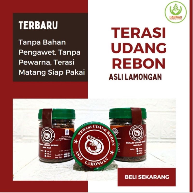 

TERASI UDANG REBON 100 % ORIGINAL ASLI LAMONGAN