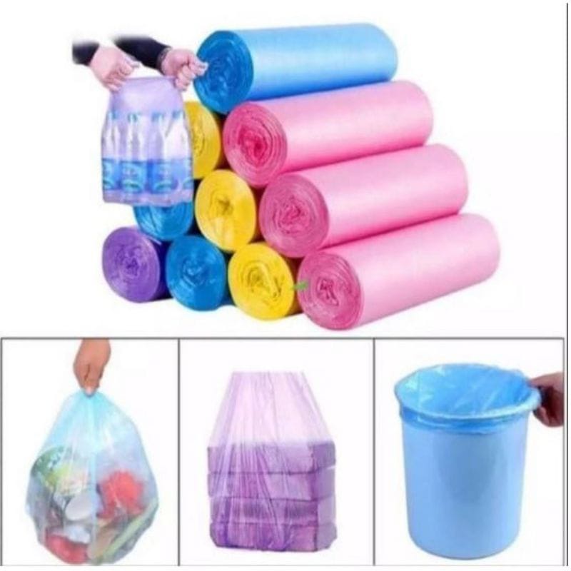 Kantong Plastik Sampah Gulung 45 x 50 cm 1 Roll isi 15 Lembar Pcs Plastic Trash