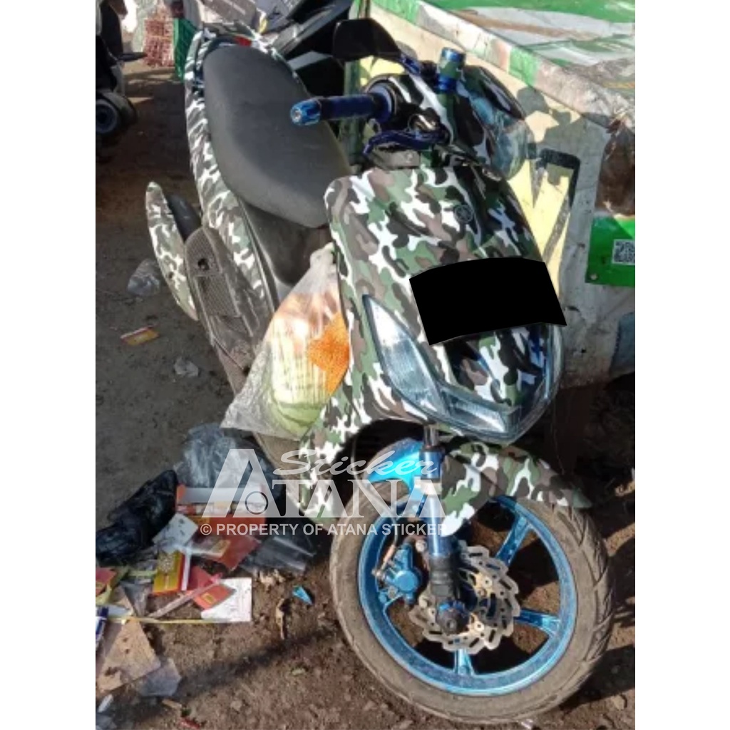 Skotlet Army Loreng Scotlet Doreng Tentara TNI Stiker Hijau Militer Kasar Sticker Camouflage Camo Decal Vinyl Meteran Roll Sepeda Motor Matic Mobil Scotlite Body Scotlight Nyala Dekorasi Senapan Korek Api Pedang Kaca Background Lantai Tiang Aksesoris