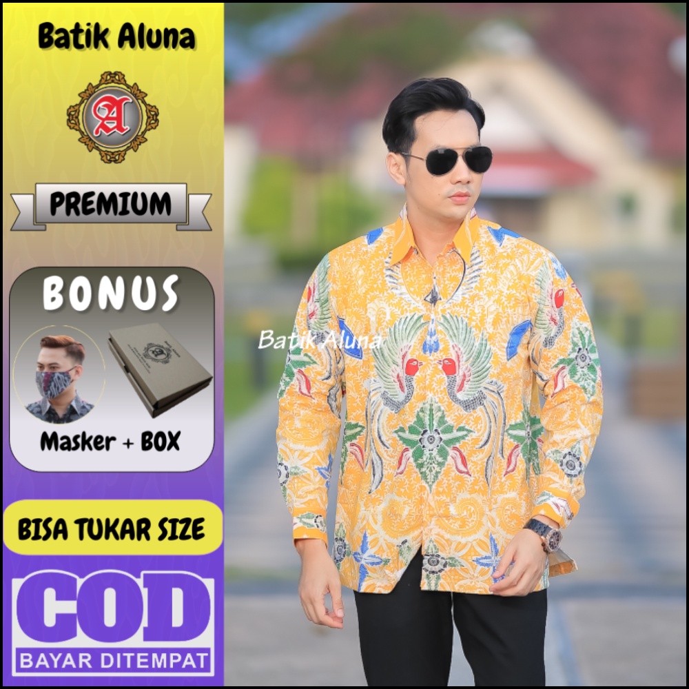 Aluna Batik Pria Premium Semi Tulis Bahan Katun Primisma Batik Aluna PTS 010