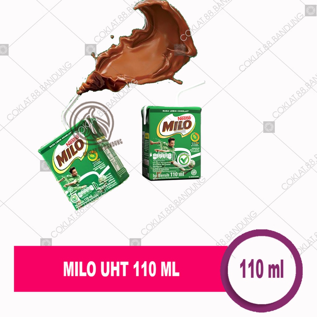 

MILO UHT 110ML HALAL, SUSU COKELAT NESTLE MILO ACTIV GO KOTAK KECIL 110 ML RASA COKLAT