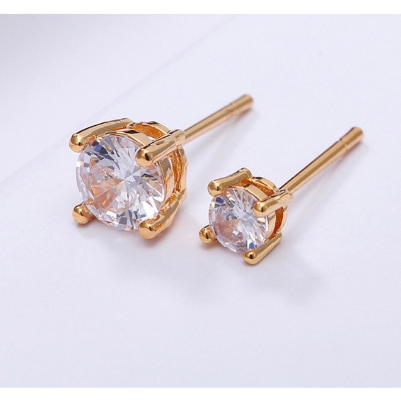 Anting Tusuk Sterling Silver 925 Dengan Batu Zircon Untuk Wanita