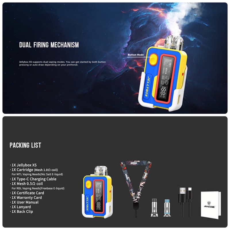 RINCOE Jellybox XS Pod Kit 1000mAh