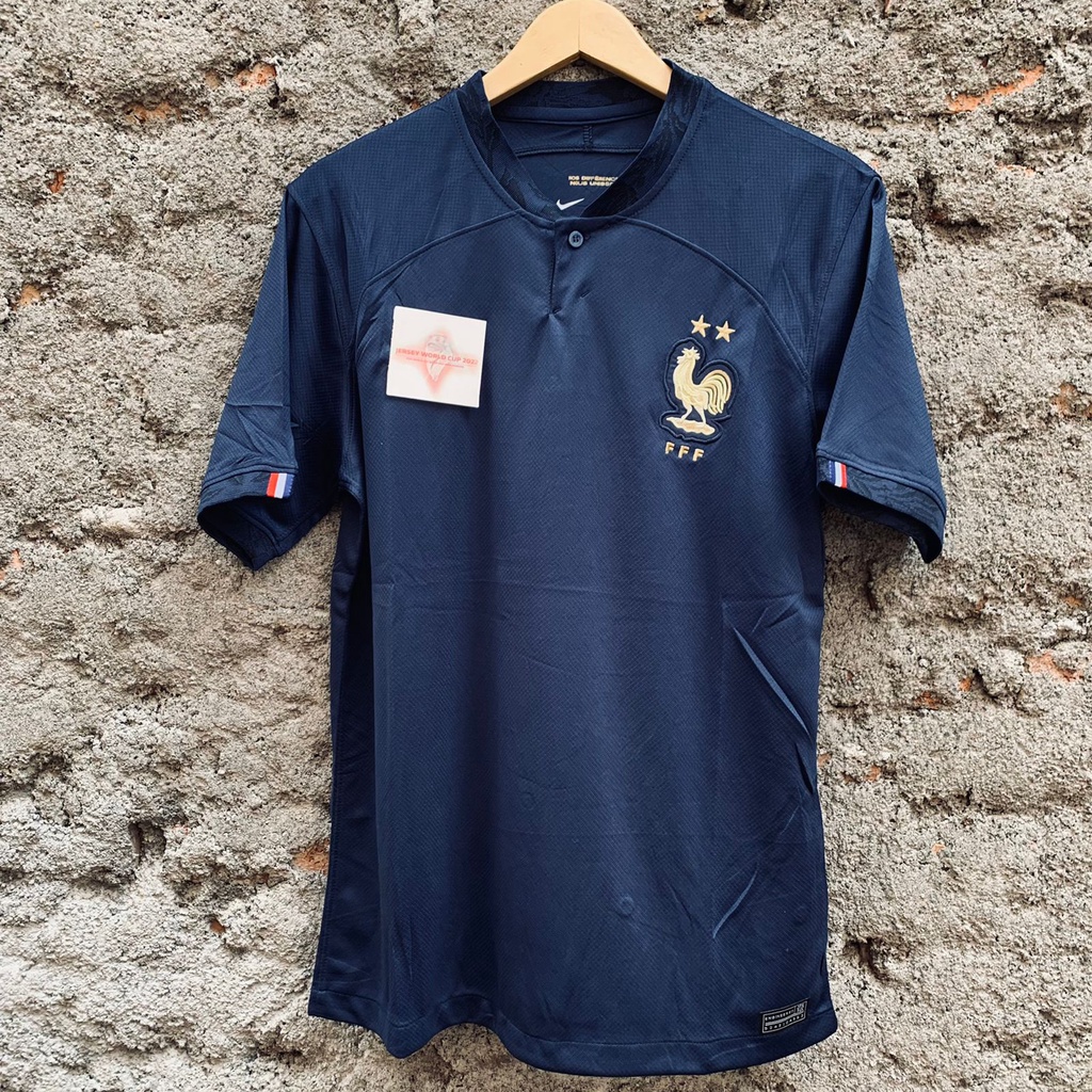 Jersey Prancis Home Player Issue Piala Dunia 2022 Grade Ori Impor Baju Bola Jersey Timnas Negara Pra