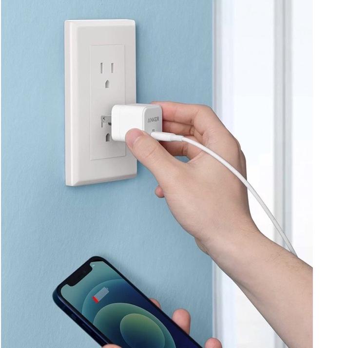 ☎ Wall Charger Anker PowerPort III Cube A2149 20W Usb Type C Travel Adaptor Cas Fast Charging PD QC 
