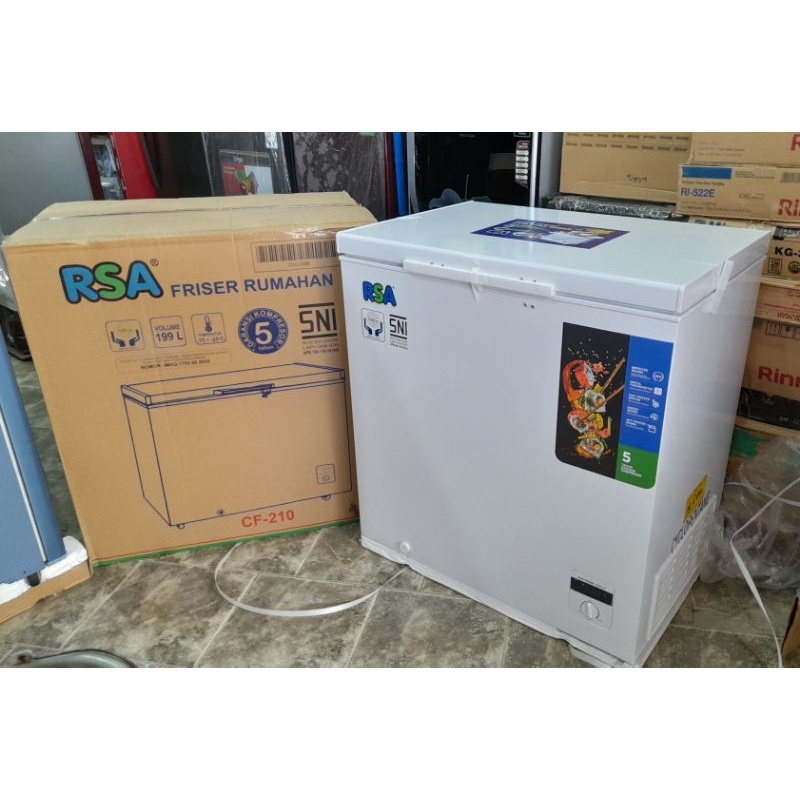 (Khusus Wilayah Kota  Palembang) Box Freezer RSA CF-210 Chest Freezer 200Liter, Box Freezer 200L, RS