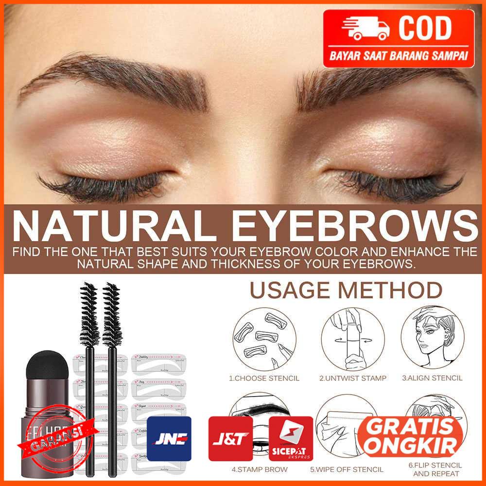 Cetakan Alis Tempel Eyebrow Powder Stamp Set WZT13