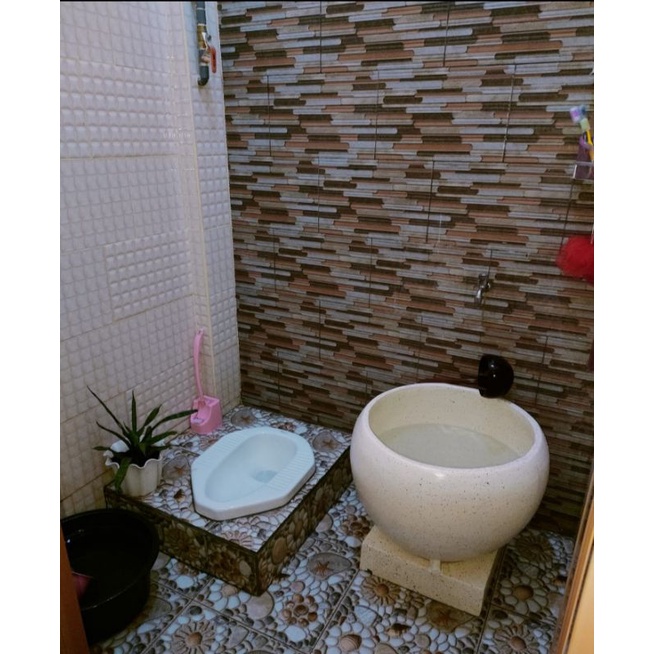 Bak mandi model gentong genuk 55*50/bak mandi kekinian/bak mandi teraso /gentong terazzo