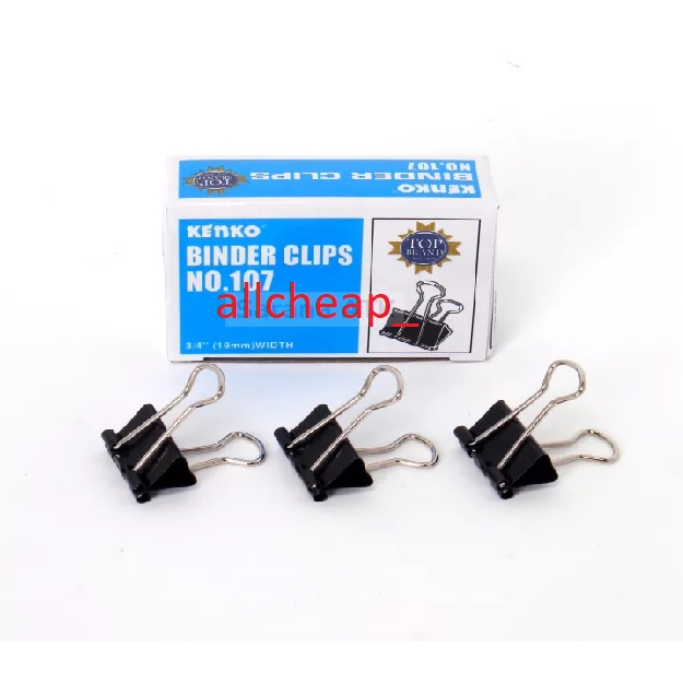 BINDER CLIPS 107 PENJEPIT KERTAS NOTA BUKU 0.75INCH 19MM JOYKO KENKO