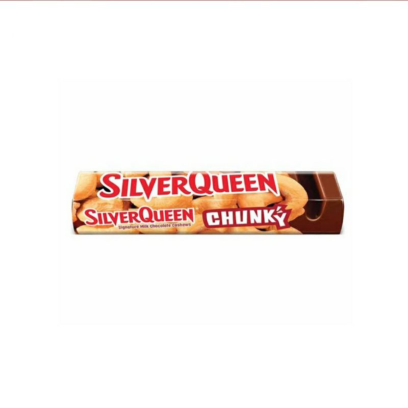 SilverQueen Chunky bar cashew 30 gr / cokelat susu dengan kacang mente / almond / coklat Silver Queen