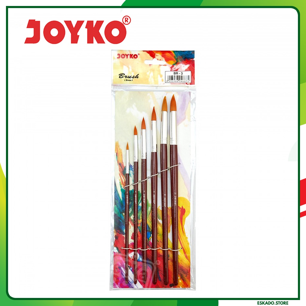 Brush / Kuas Set BR-3 /Cat Air / Cat Minyak / Lukis / Acrylic Joyko BR-3