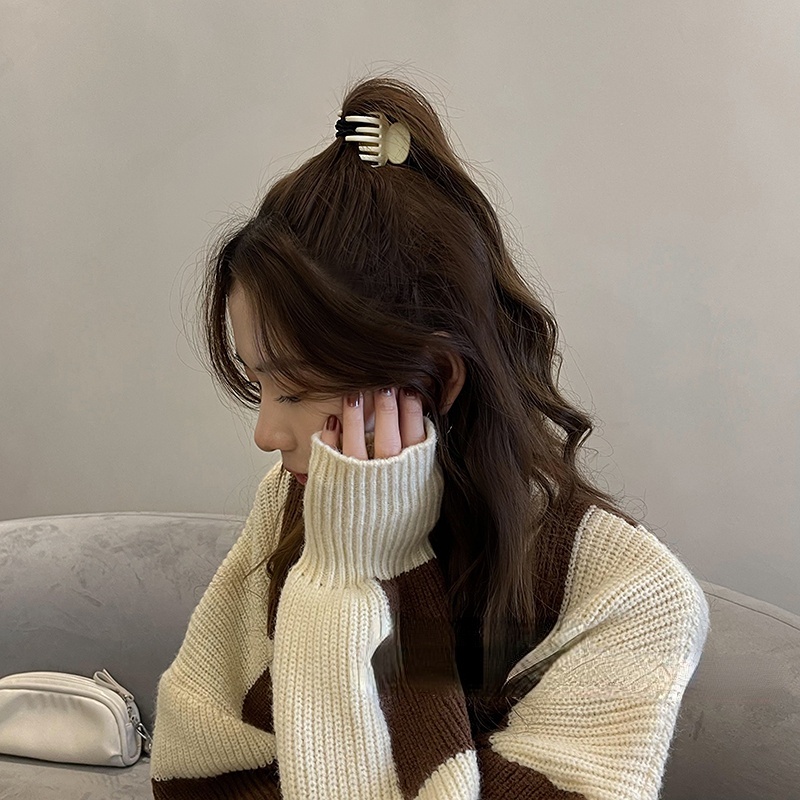 Jepit Rambut Ponytail Warna Hitam Gaya Korea Untuk Wanita