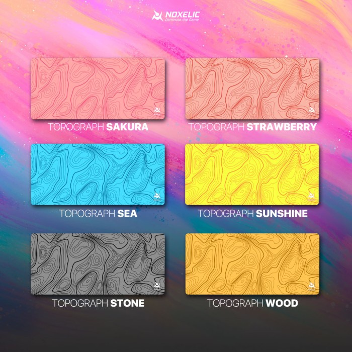 Noxelic TOPOGRAPH Gaming Mousepad Deskmat - Desk Mat Alas Mouse Pads