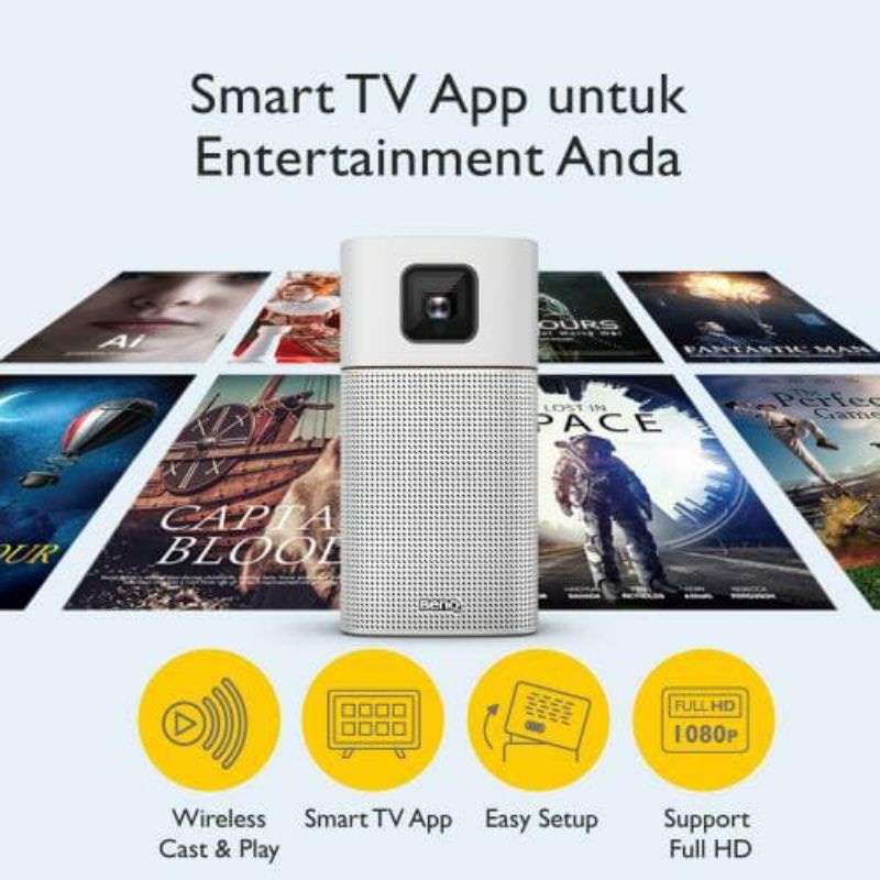 BenQ GV1 Wireless Mini Portable Projector (Garansi 3 Tahun BENQ Indonesia