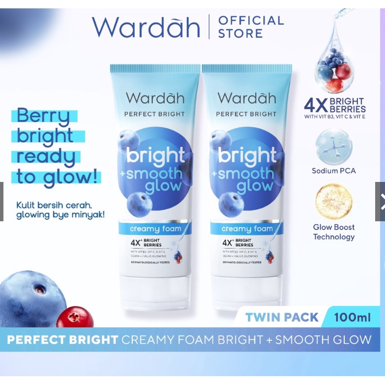 Wardah Perfect Bright Creamy Foam 100 ML [ Kemasaan baru ]