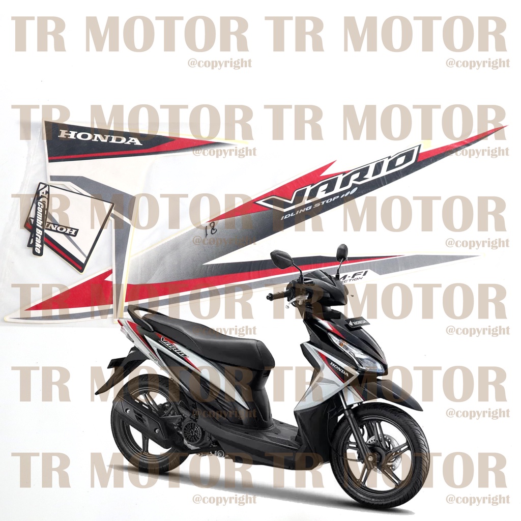 Stiker Motor Vario 110 FI 2018 Sticker Striping Lis Full Set Motor