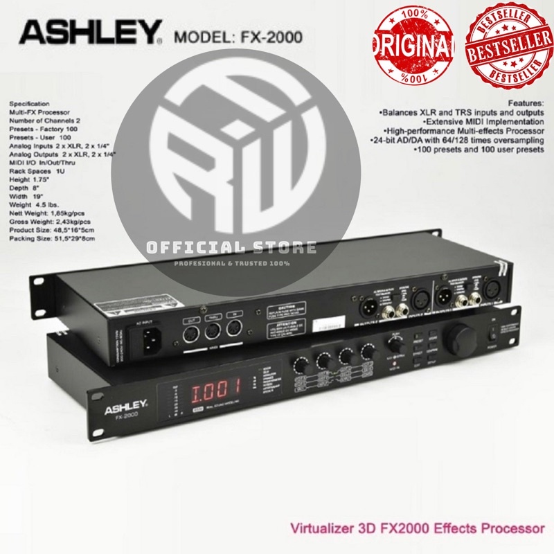 DIGITAL PROCESSOR ASHLEY FX 2000 / FX2000 / FX-2000 (ORIGINAL)