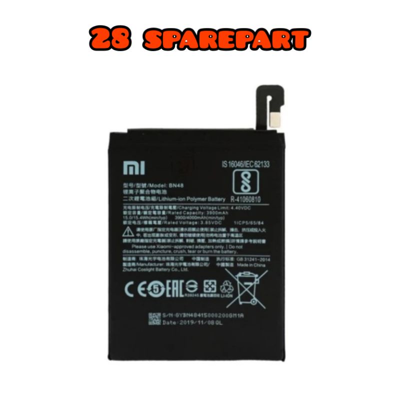 BATERAI / BATRE BN48 XIAOMI REDMI NOTE 6PRO ORIGINAL