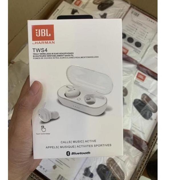 Headset Wireless Bluetooth 5.0 Earphones TWS 4 TWS-4 TWS4 - Putih