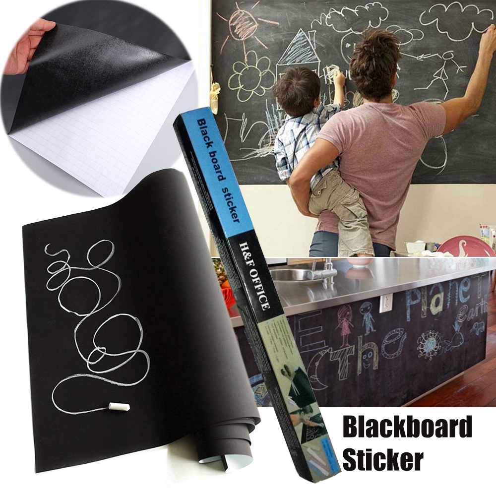

BATHI Office HF513 Sticker Papan Tulis Kapur Blackboard Graffiti Wall Sticker 200 cm BH513