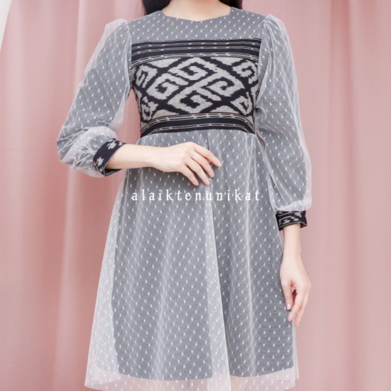 DRESS TENUN MANDALA 01 - DRESS TENUN IKAT - DRES KONDANGAN