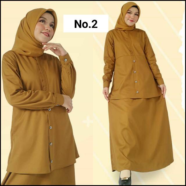 SETROK BAHAN TOYOBO ORI / SETELAN PEMDA DINAS (TUNIK+ROK) SETELAN KERJA DINAS/PNS/GURU/BAHAN TOYOBO ORI