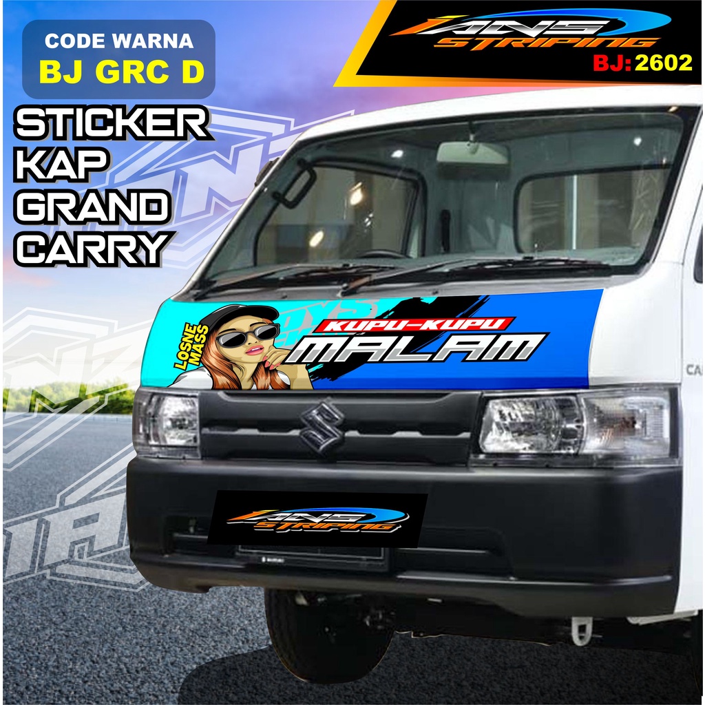 STICKER KABIN DEPAN MOBIL CARRY / STIKER KAP DEPAN MOBIL GRANMAX PICK UP / STICKER TERBARU L300