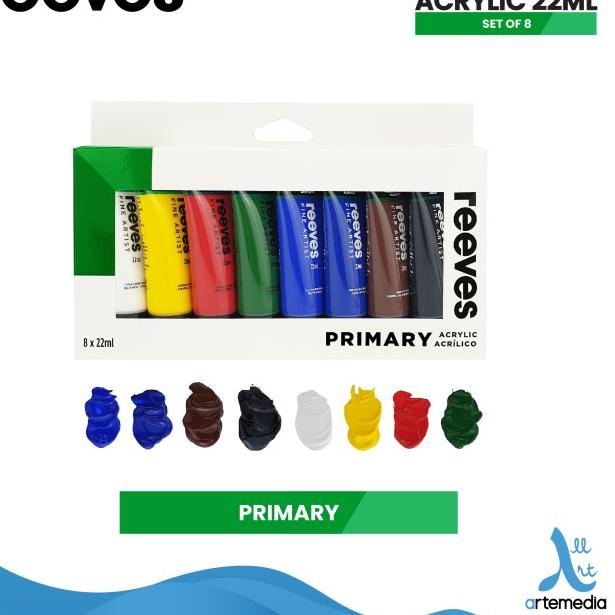 

Cat Akrilik Reeves Artists 8x22ml Acrylic Color Paint Set - PRIMARY