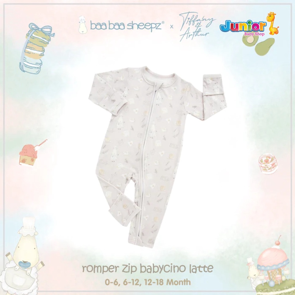 Baabaasheepz Romper Zip X Tiffany&amp;Arthur Baabaachef - Romper Resleting Baabaasheepz