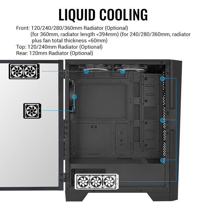 Casing Aerocool Mirage ARGB Mid Tower Case