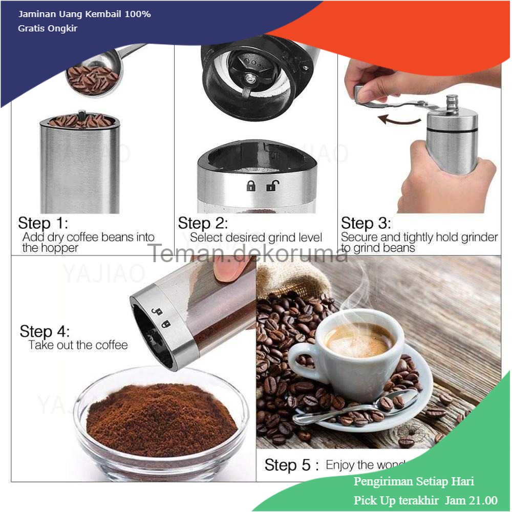 TD - PR Yajiao Alat Penggiling Kopi Manual Coffee Grinder Portable - EC03