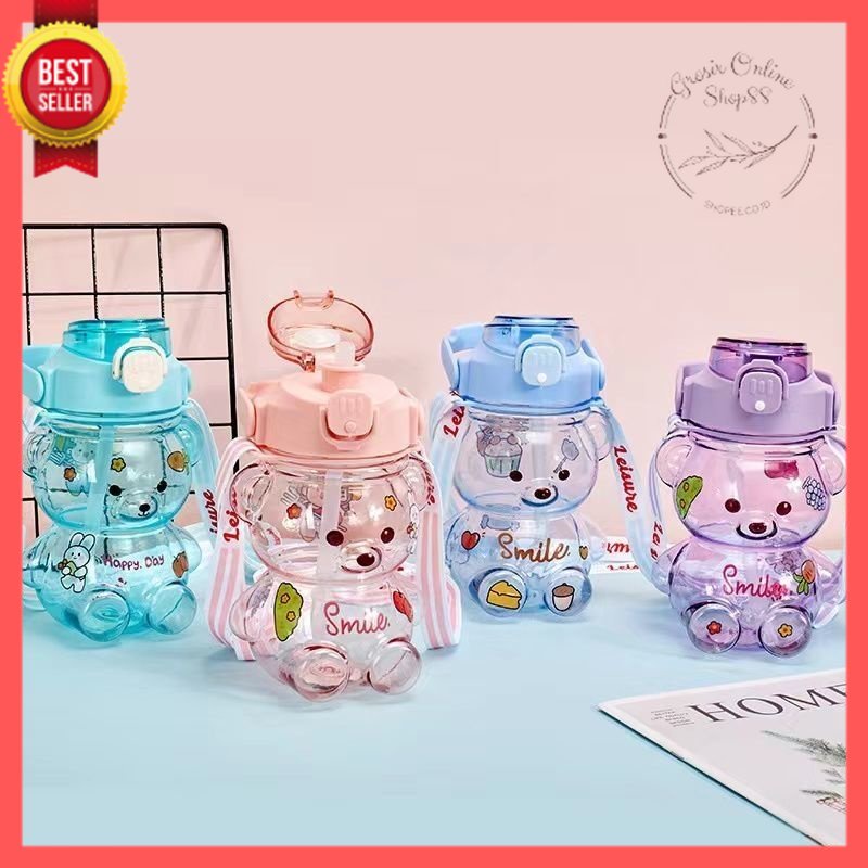 GOS -D212- BOTOL BERUANG BENING / BOTOL BONEKA POLOS 1,1Liter/ BOTOL VIRAL