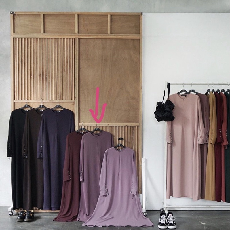 SAILA DRESS ALJENNA EGGPLANT SIZE M BAHAN MAZEN