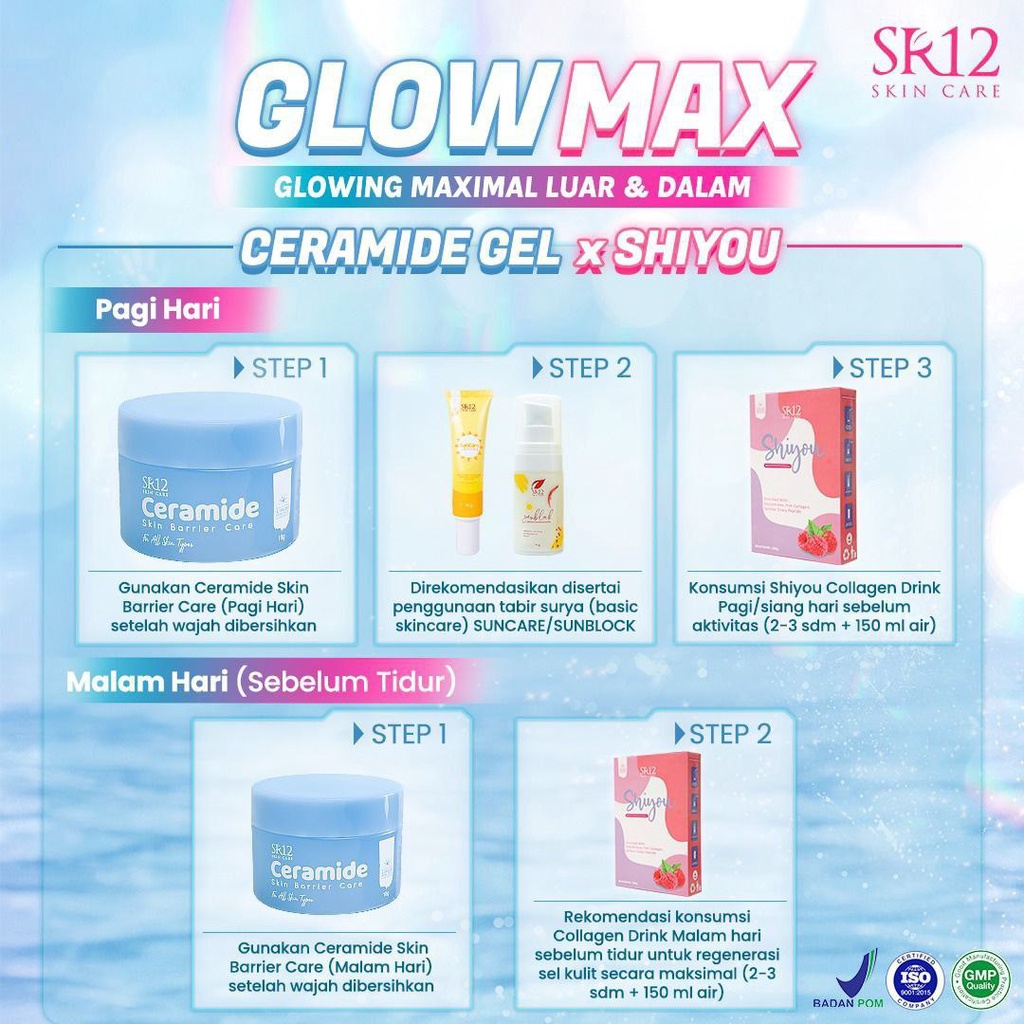 

Paket glow max ceramide + shiyou collagen drink