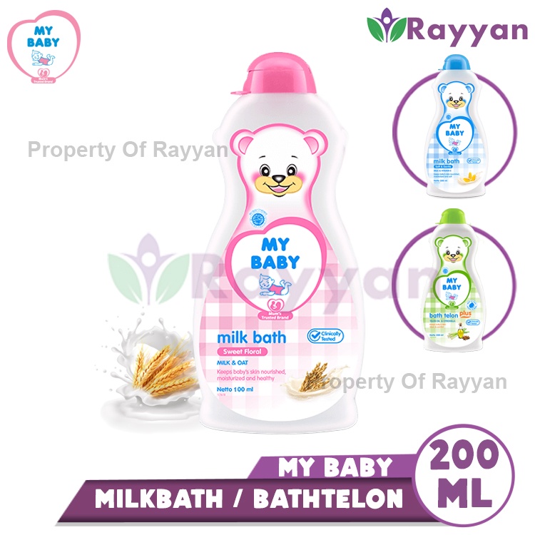 My Baby Milk Bath Sweet Floral 200ml|My Baby milk &amp; oat |Sabun cair my baby|Sabun bayi lembut|perlengkapan mandi bayi|Sabun aman buat bayi