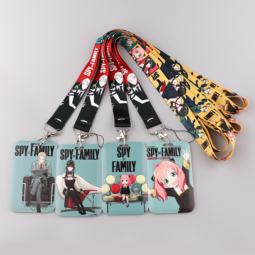 Spyx Strap Leher Holder Kartu ID / Handphone Motif Kartun Anime Jepang