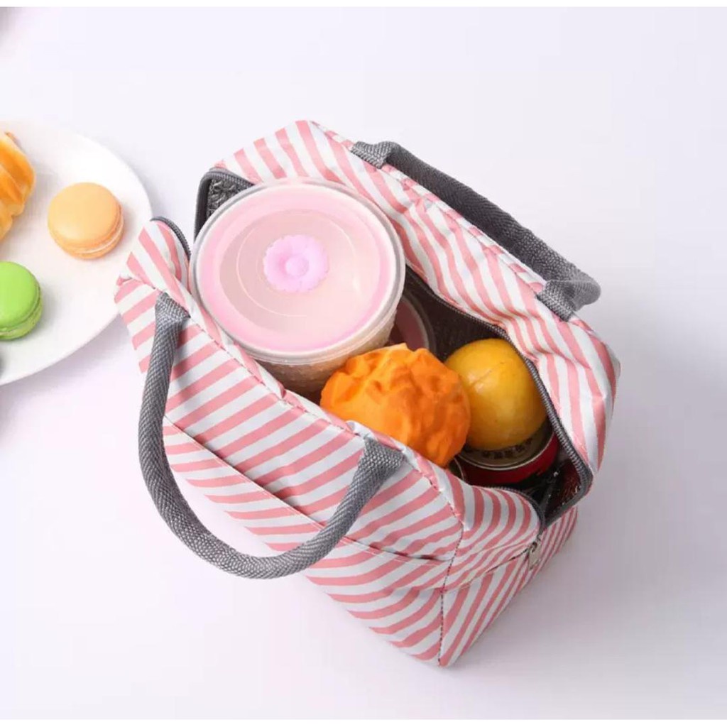 Tas Bekal Makan Lunch Bag Tahan Air Tas Tempat Makanan Alumunium Tas Travel