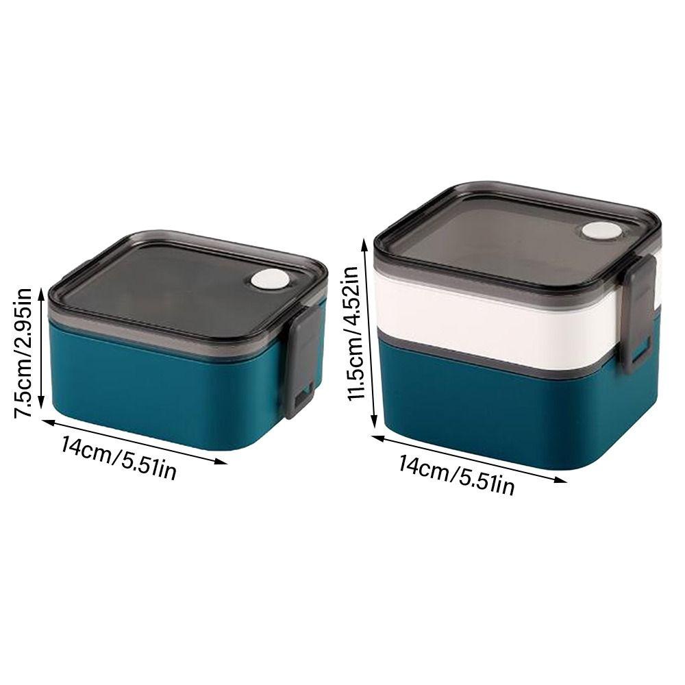 Solighter Lunch Box Microwavable Untuk Pelajar Pekerja Kantor Wadah Makanan Double Layer