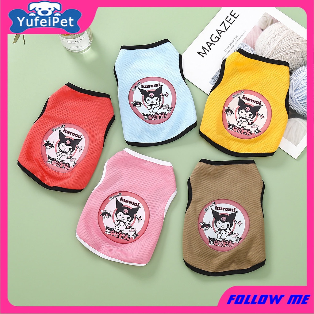 Kaos T-Shirt Tanpa Lengan Motif Print Kartun Ukuran XS-2XL Untuk Anjing / Kucing