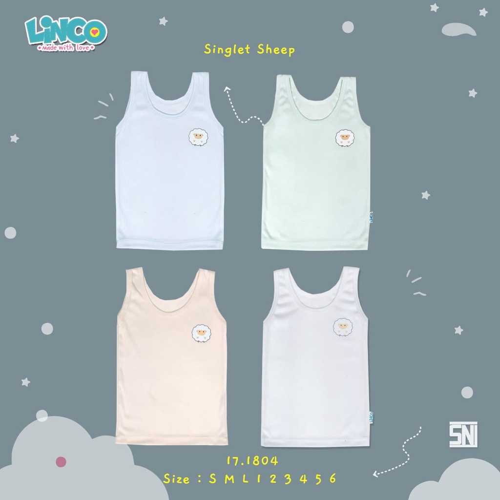 LINCO singlet Premium Warna Motif Baby - anak / isi 1 pcs