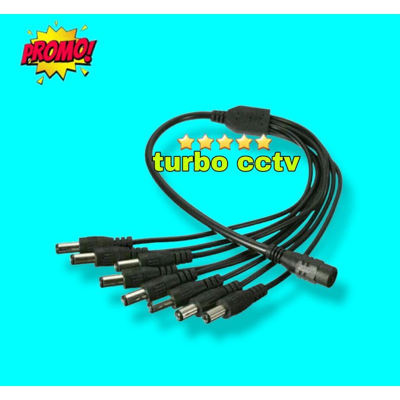 Kabel Adaptor CCTV Cumi 8 cabang