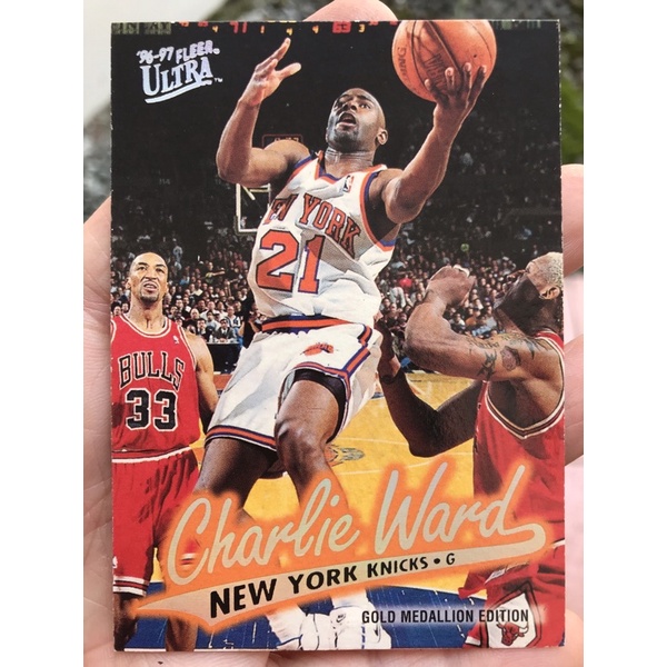 CHARLIE WARD KARTU NBA GOLD FLEER ULTRA 1996 VS PIPPEN RODMAN