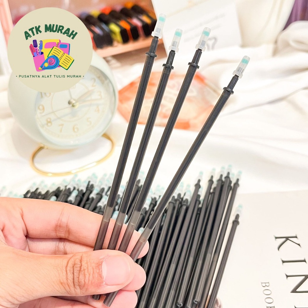 

REFILL PULPEN ERASABLE BISA DIHAPUS TINTA HITAM BISA DIPAKAI DI PULPEN ODEMEI DAN PULPEN LAINNYA VARIAN 4 BIJI 12 BIJI DAN 20 BIJI