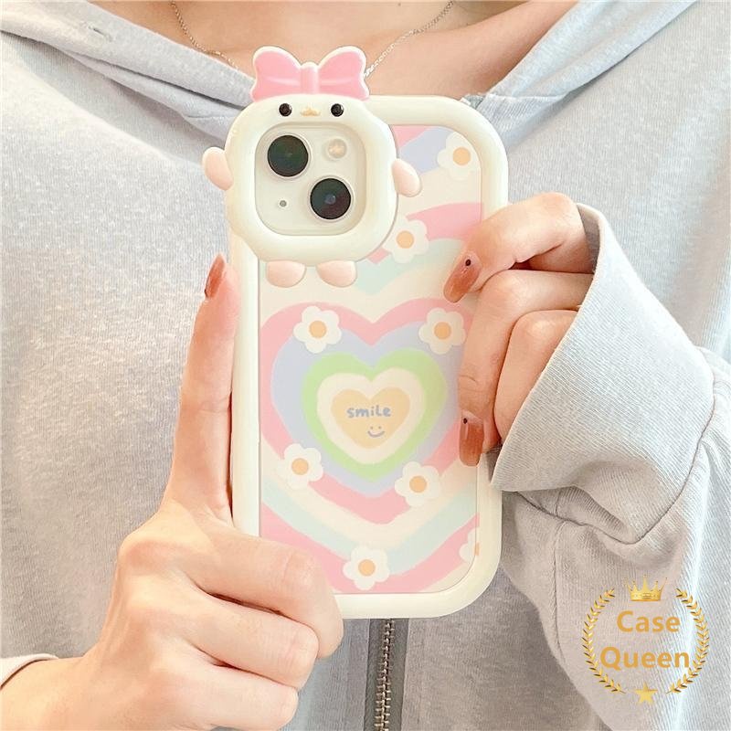 Soft Case Desain Kartun Monster Hati 3D Untuk Realme C21Y C15 9i 7i 5i 6i 5 5s C35 C25Y C21 C11 C30 C25s C25 C17 C2 C3 C1