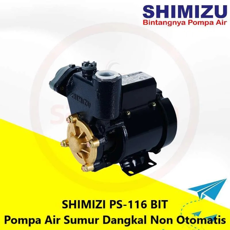 Shimizu PS 128 BIT PS 116 BIT pompa air non automatic tidak otomatis: